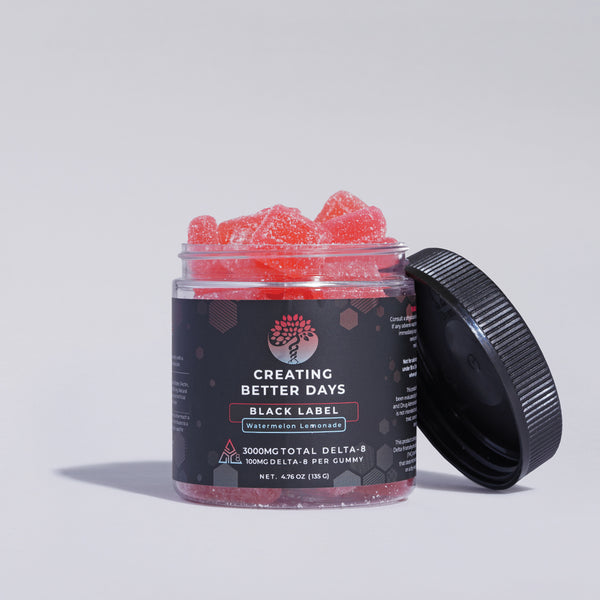 3000mg WaterMelon Lemonade Delta-8 Gummies - Black Label | Creating Better Days