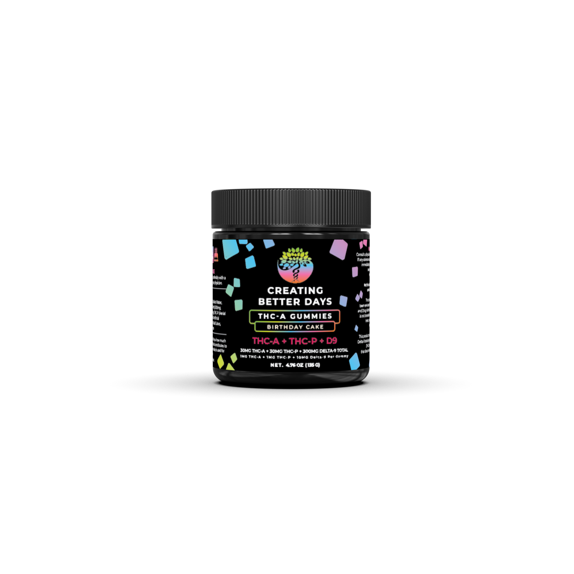 THC Gummies – THCA + Delta-9 + THCP Blend – Birthday Cake - High Potency