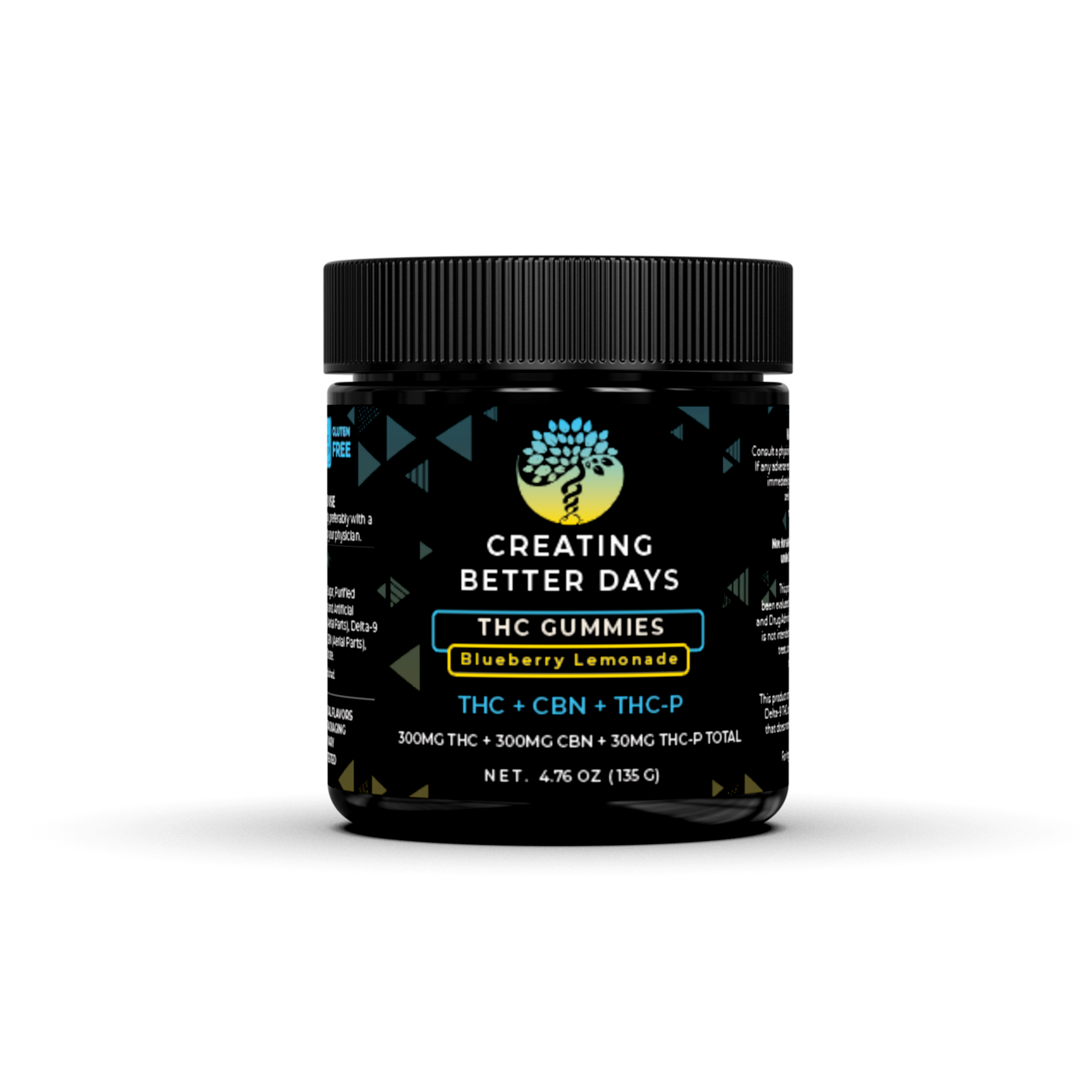 THC Gummies – THC-P + THC + CBN Blend – Blueberry Lemonade - High Potency