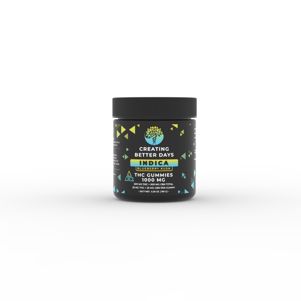 Indica Gummies - 50mg Blueberry Kush - High Potency