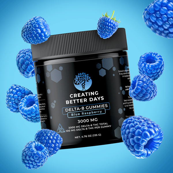 3,000mg Delta 8 Gummies Blueraspberry