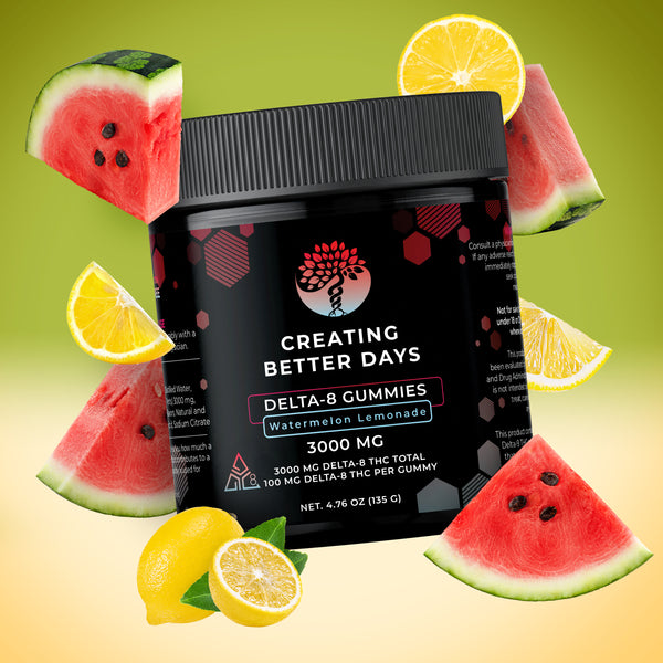 3,000mg Delta-8 Gummies - Watermelon Lemonade