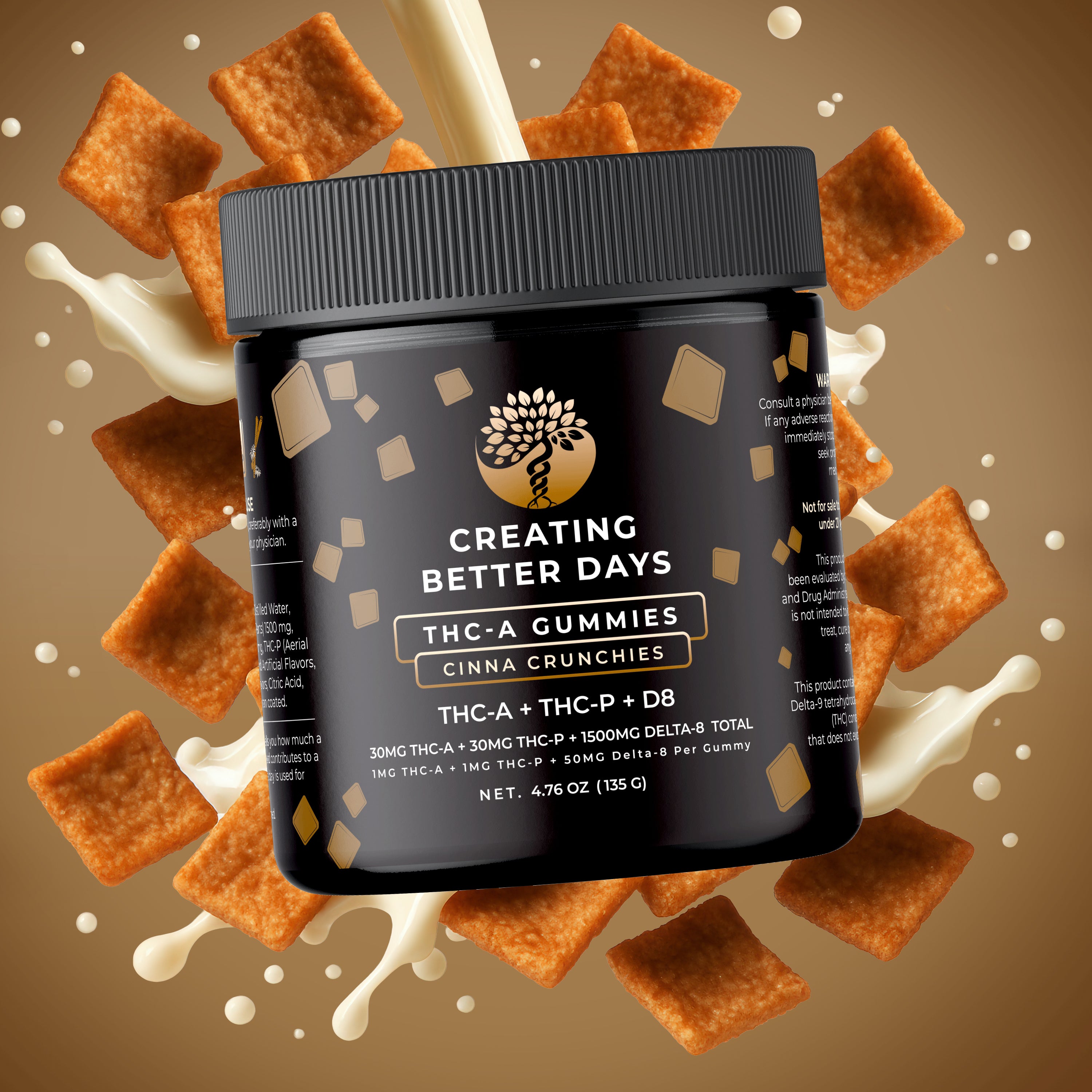 THC Gummies – THCA + Delta-8 + THCP Blend – Cinna Crunchies - High Potency