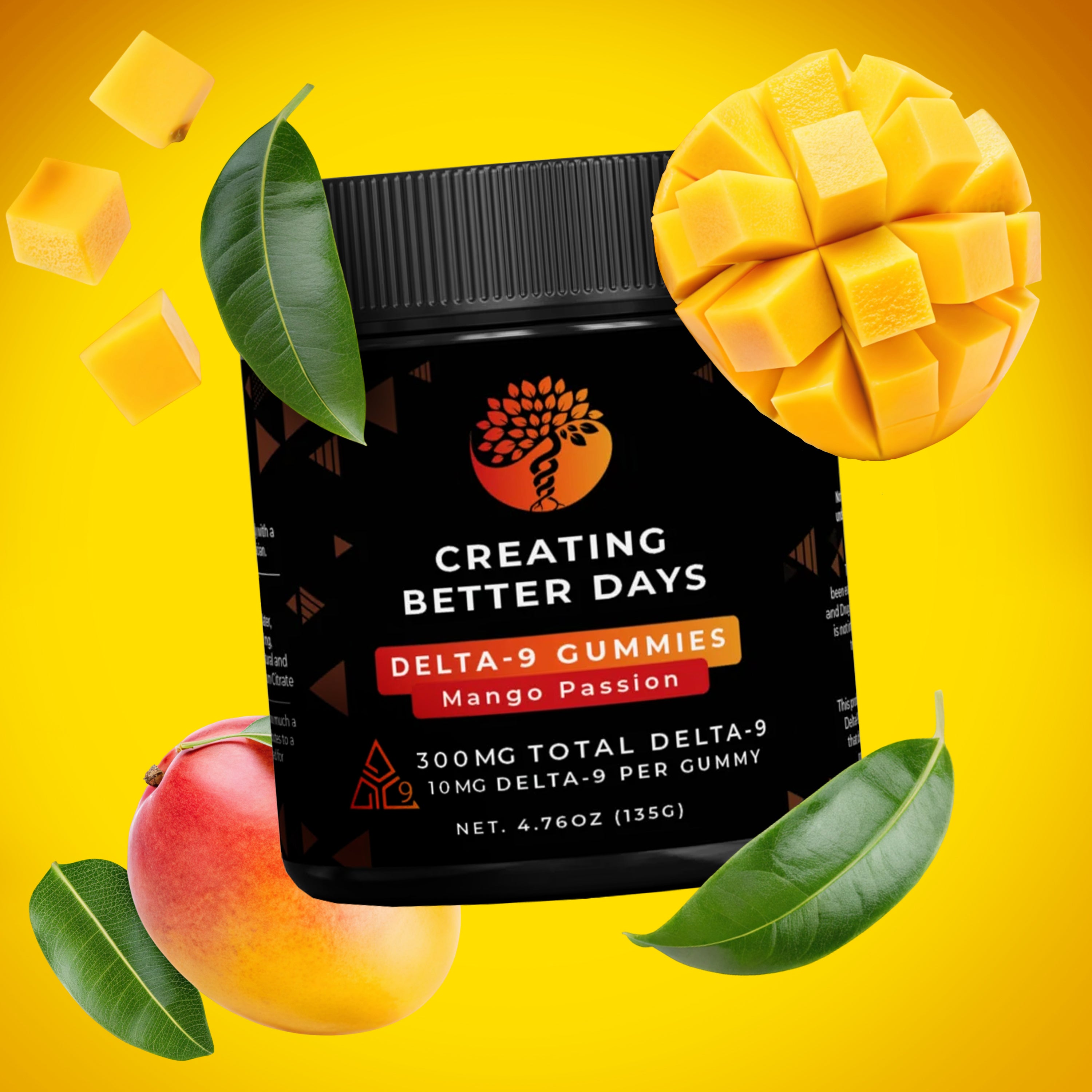 THC Gummies - 10mg Mango Passion - Medium Potency