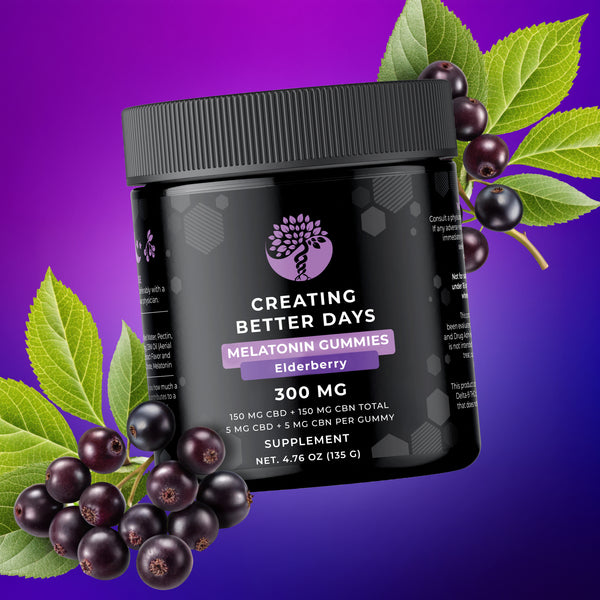 Elderberry Melatonin CBD + CBN Gummies 300 MG