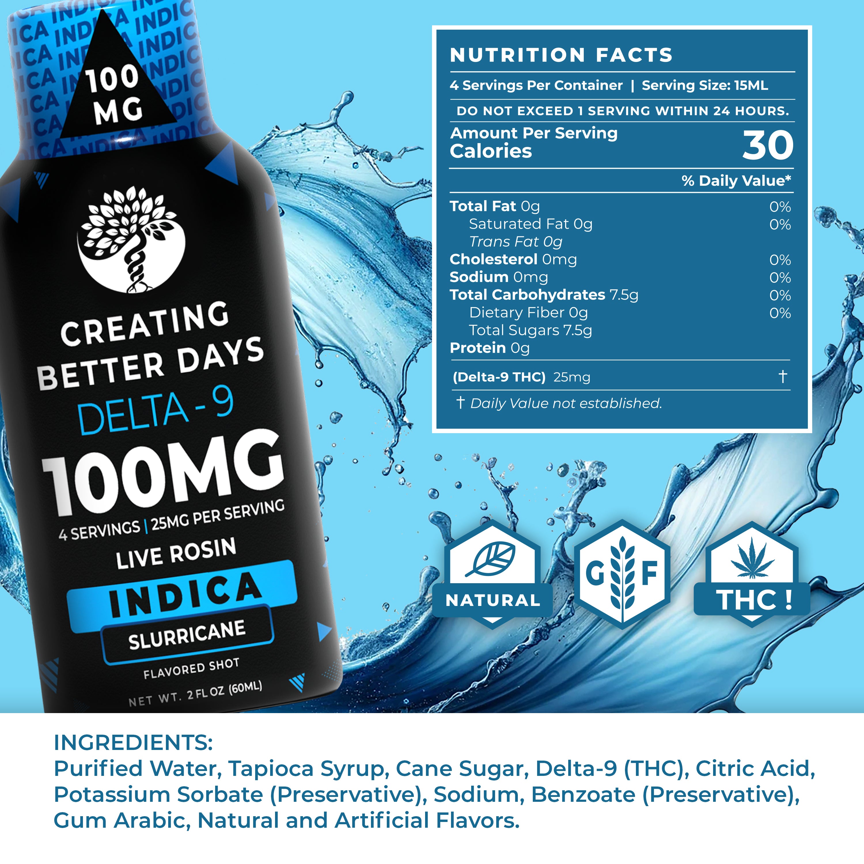 THC Shots - 100mg Strawberry Kush - High Potency