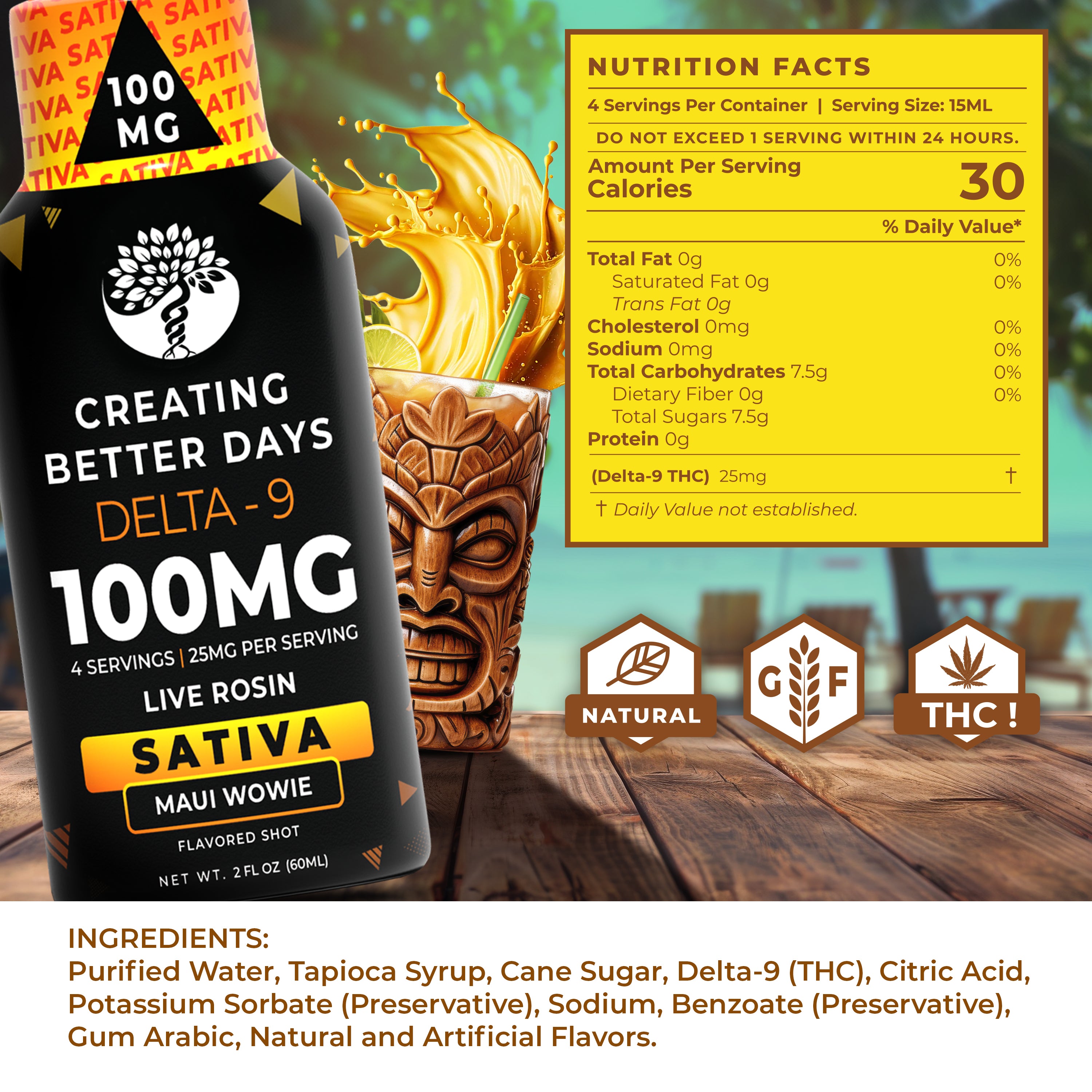 THC Shots - 100mg Maui Wowie - High Potency