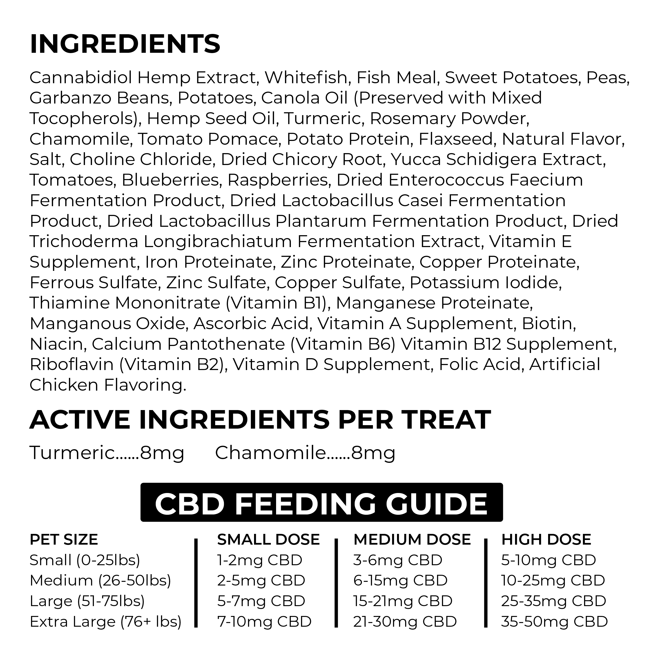 CBD - 900mg Calming Dog Chews (Chicken) - THC Free - Pet