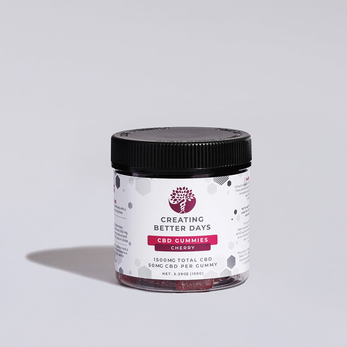 Creating Better Days Cherry CBD Gummies 1500mg