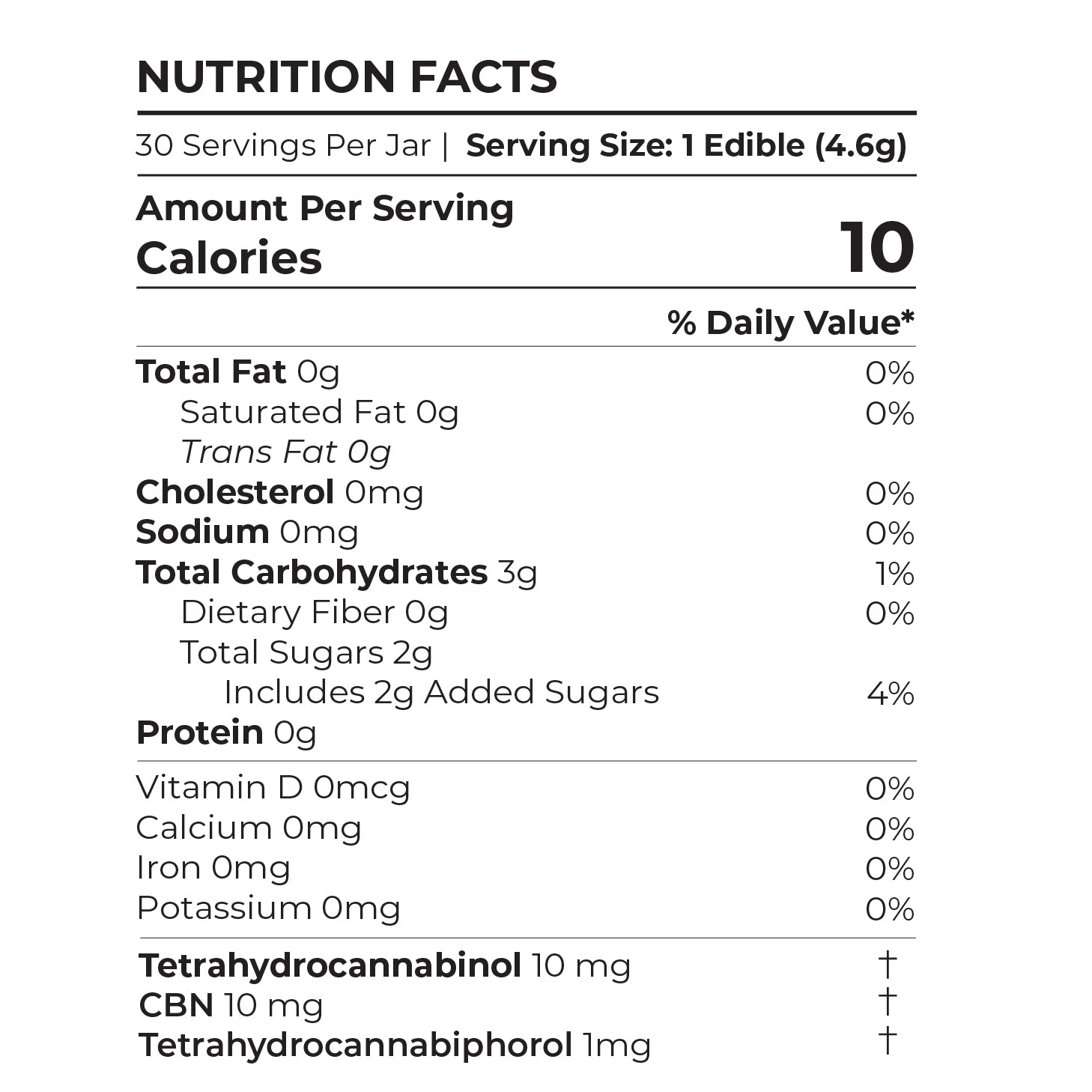 Nutrition Facts of Black Label Blueberry Lemonade Delta 9 + CBN + THCP Gummies 630 MG