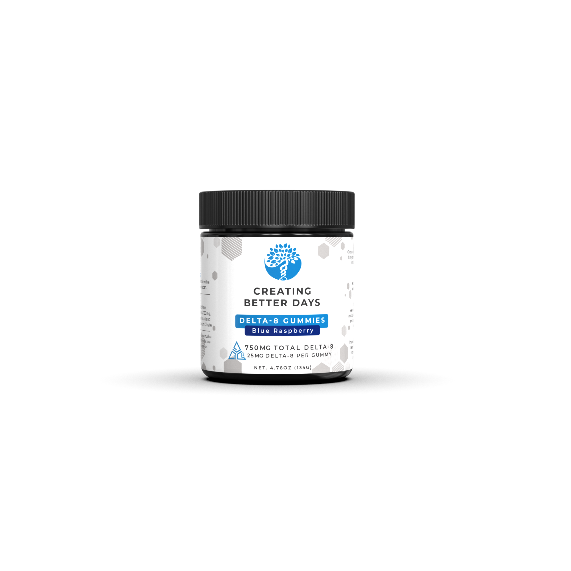 Delta 8 Gummies - 25mg Blue Raspberry - Medium Potency