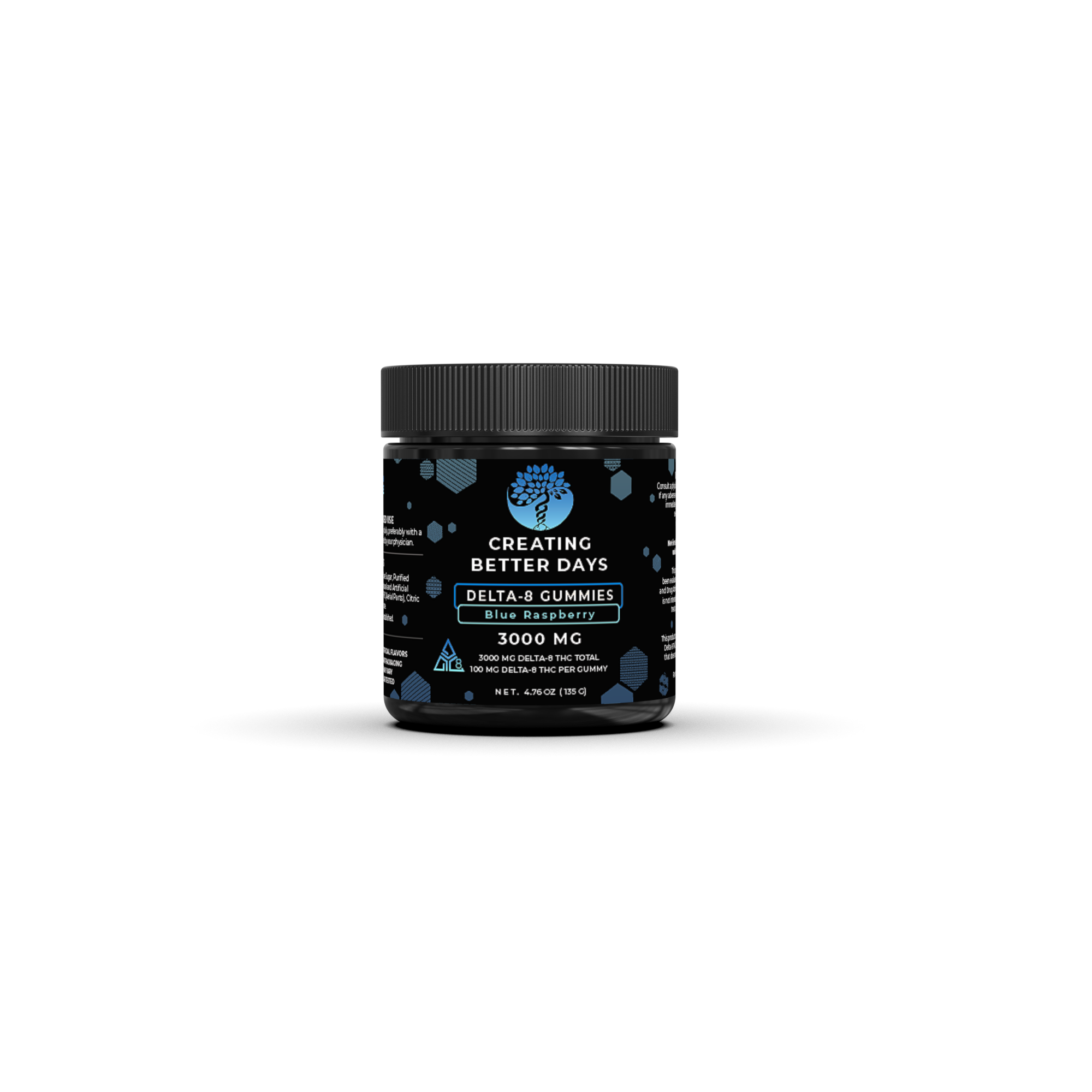 Delta 8 Gummies - 100mg Blue Raspberry - High Potency