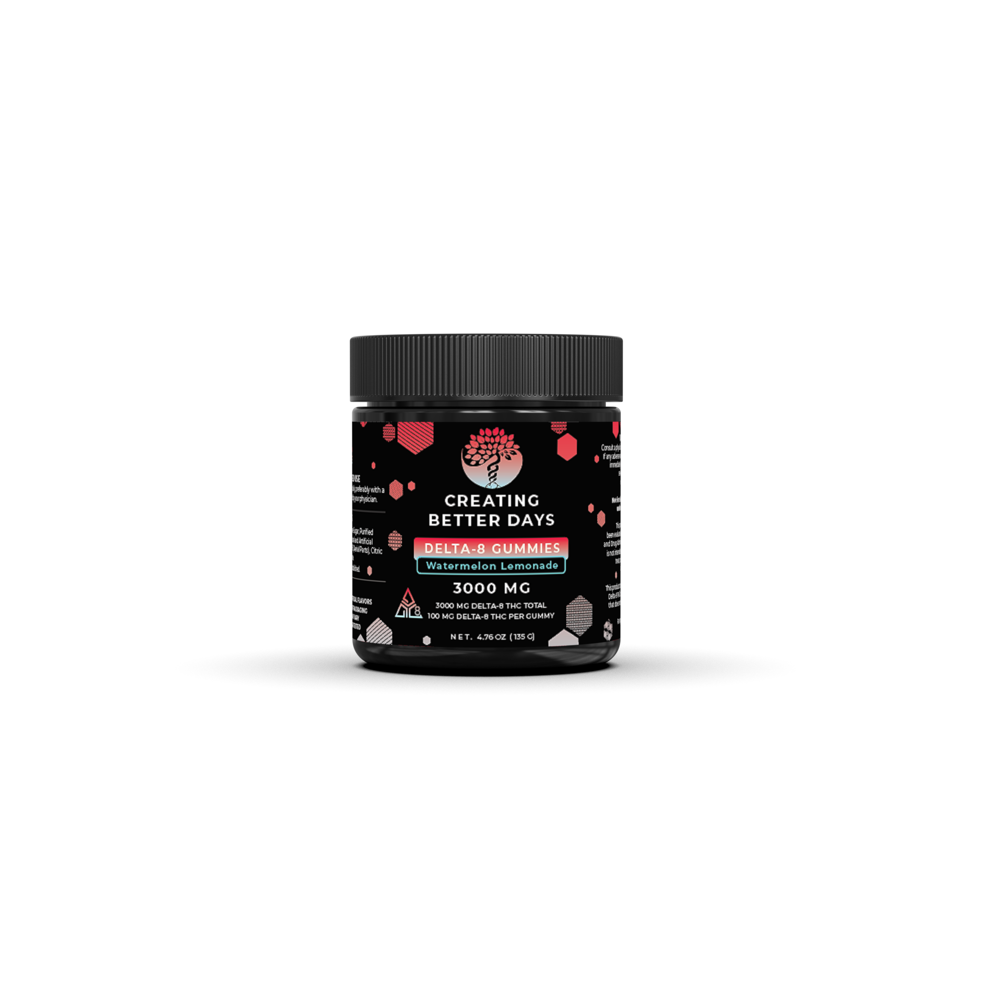 Delta 8 Gummies - 100mg Watermelon Lemonade - High Potency