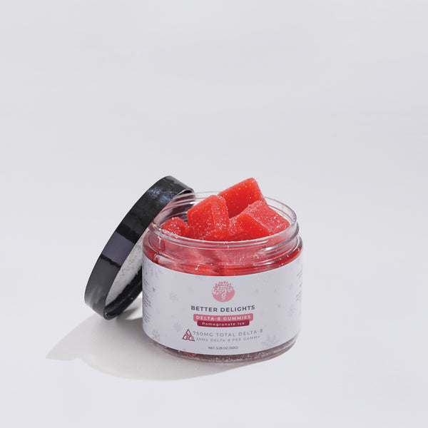 Delta-8 Gummies • Pomegranate ICE •750mg • 30ct
