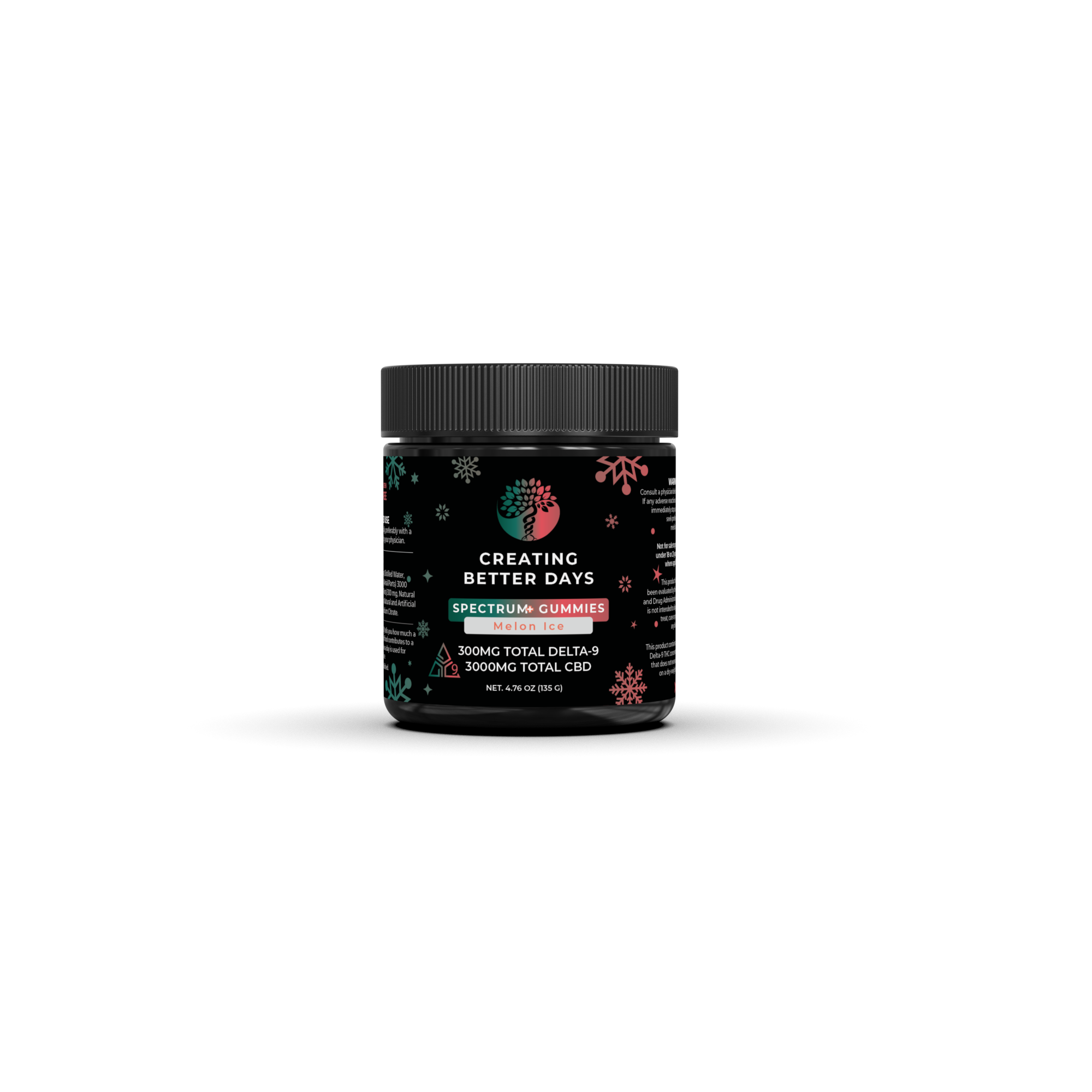Spectrum+ Gummies - 10mg THC + 100mg CBD - Melon Ice - Medium Potency