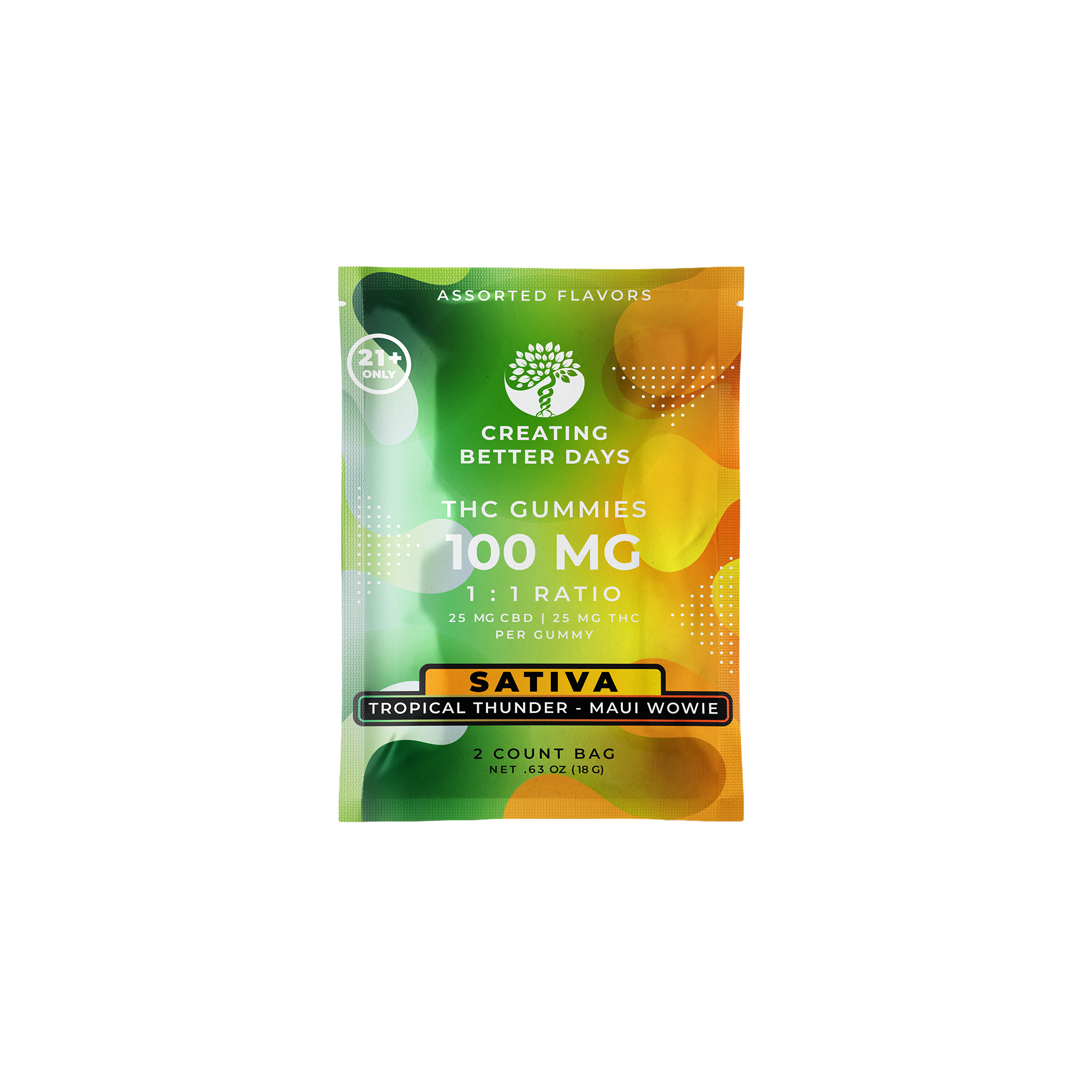 THC Gummies - 50mg Sativa 2ct - High Potency