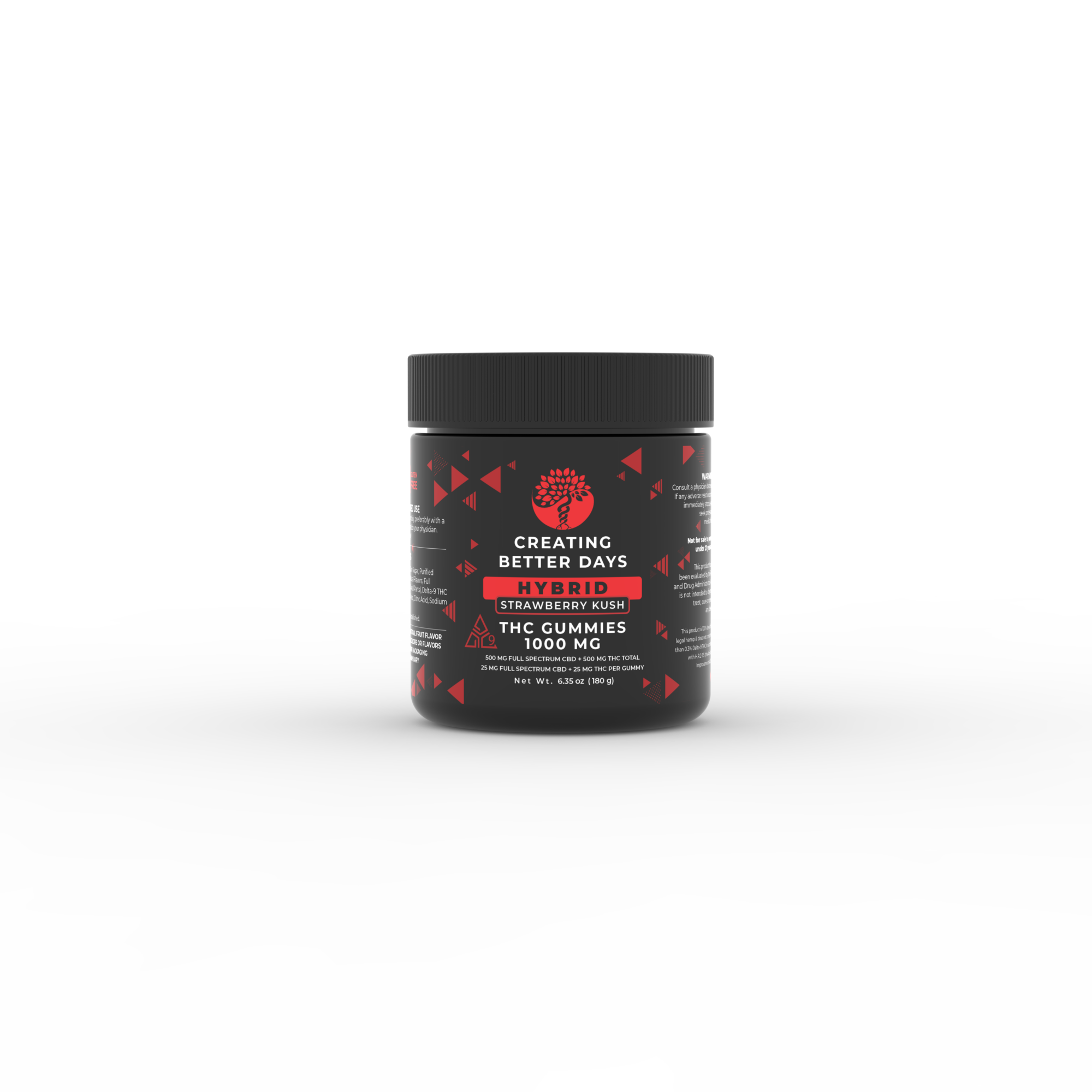 Hybrid Gummies - 50mg Strawberry Kush - High Potency