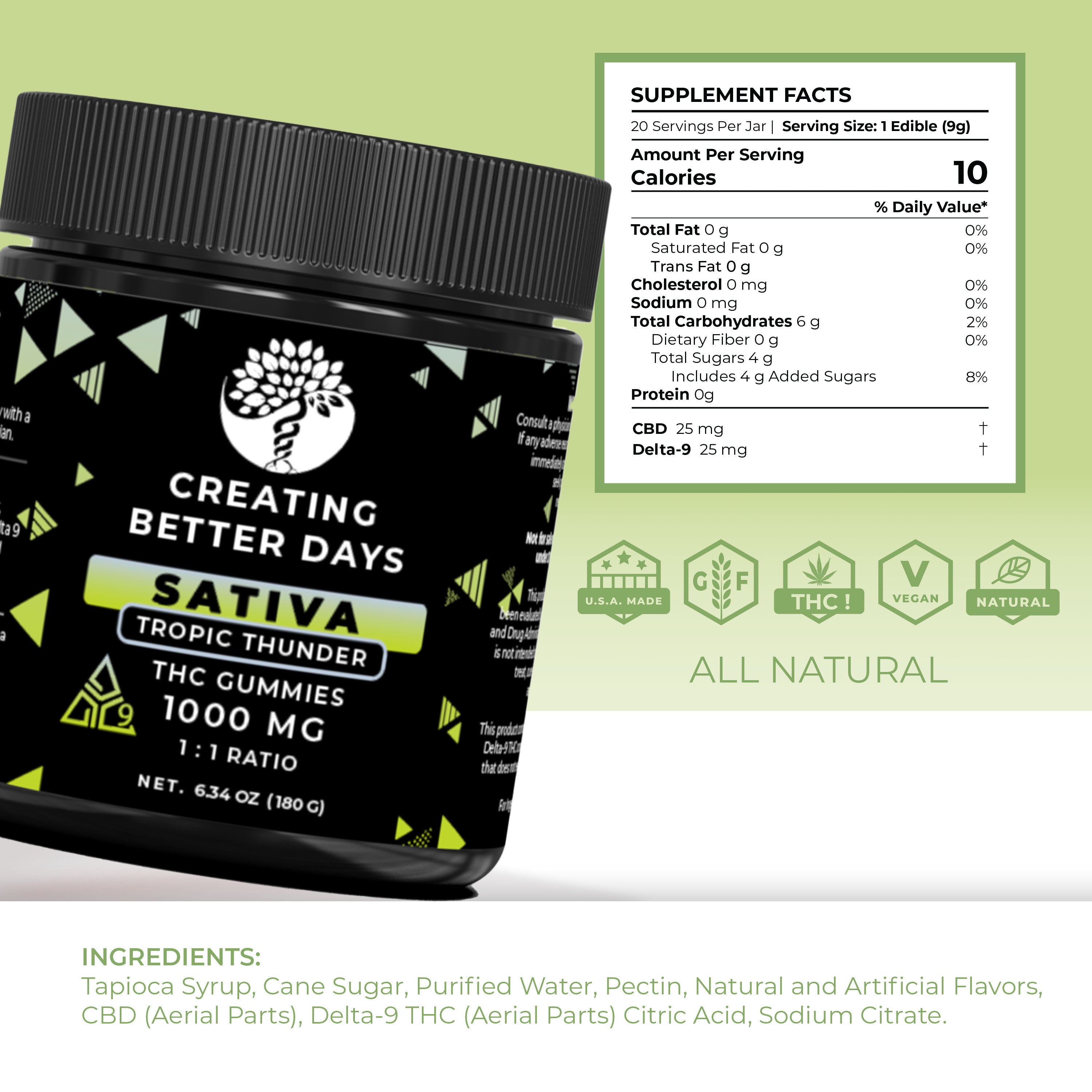 Tropical Thunder Delta 9 Gummies 1000 MG